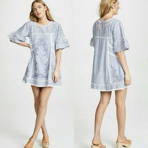 NWT Free People Sunny Day Embroidered Shift Dress